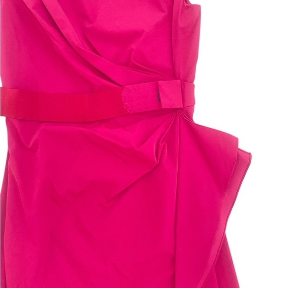 Diane Von Furstenberg fuchsia alba draped short sleeve dress belt ruched size 4 - Picture 9 of 16